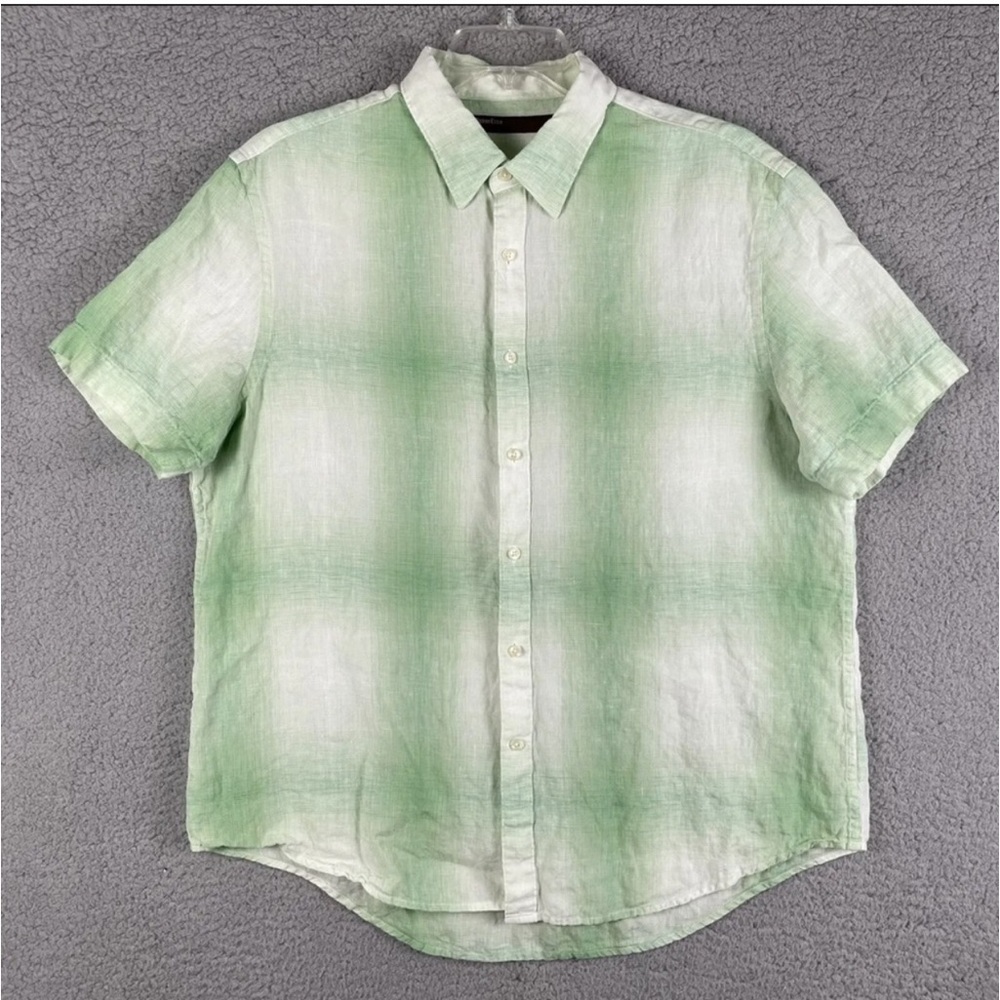 NWOT Perry Ellis Green Tie-Dye Button Down Men’s Shirt size L